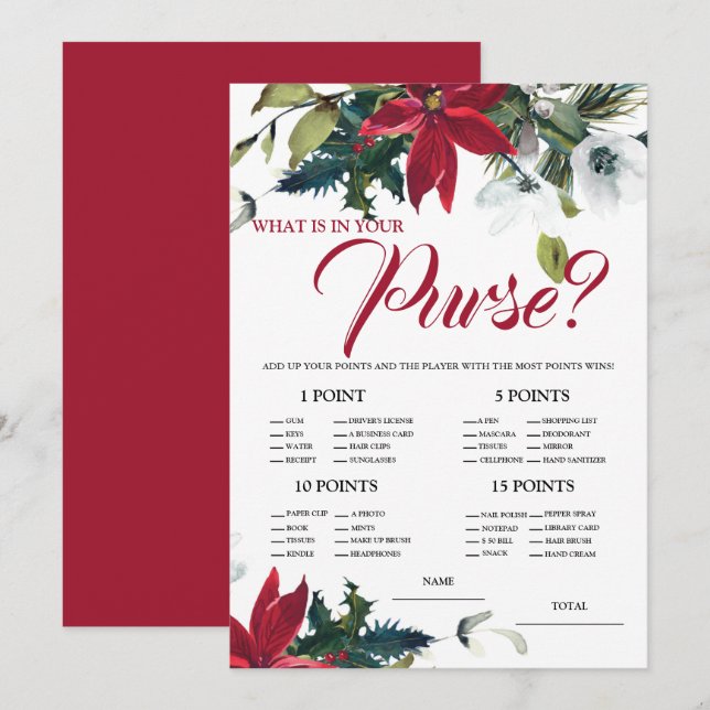 Invitación Qué tan bien se sabe Bride Poinsettia Bridal Showe (Anverso / Reverso)
