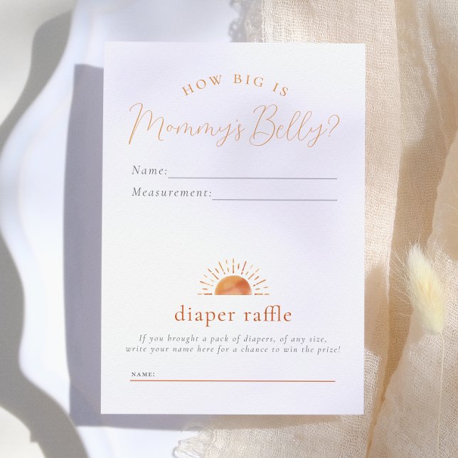 Invitación ¿Qué tan grande es la barriga de mamá & Rifa de pa (Subido por el creador)