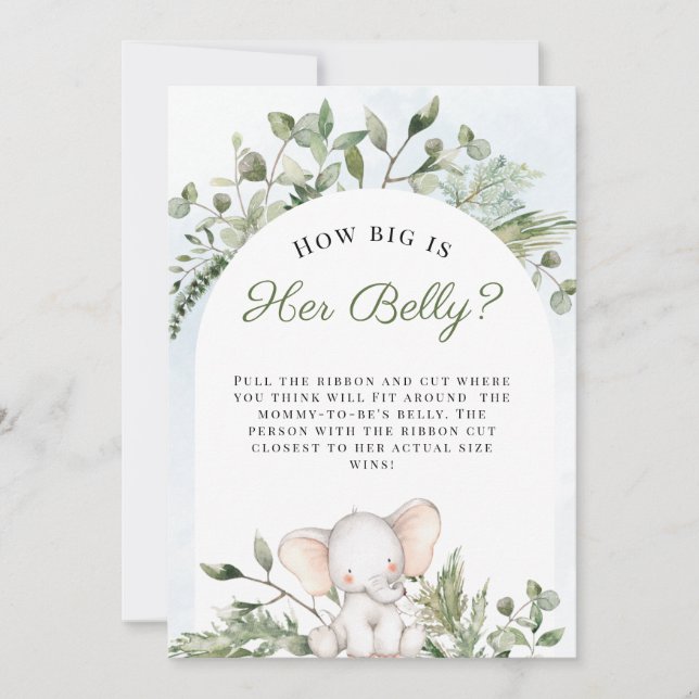 Invitación ¿Qué tan grande es su Belly? (Anverso)