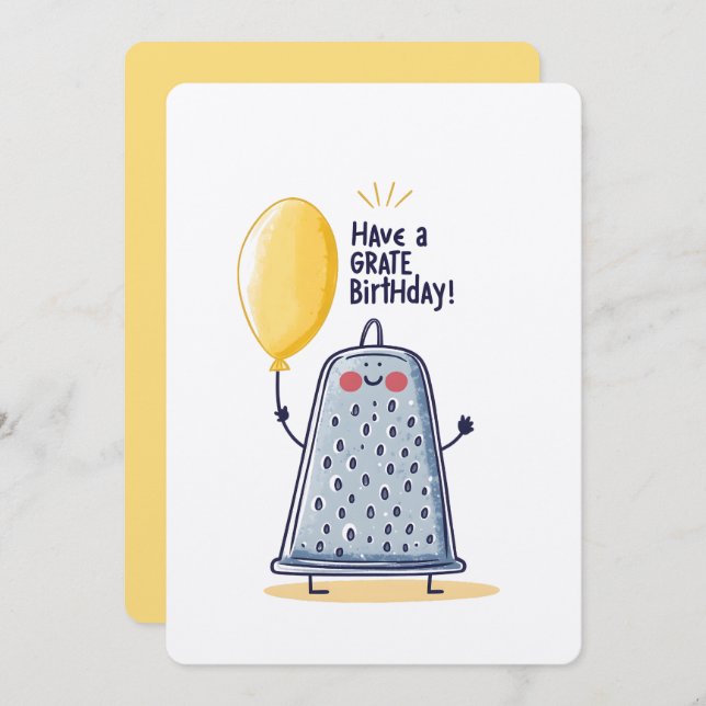 Invitación ¡Que tengas un cumpleaños GRATificante—Espero que  (Anverso / Reverso)