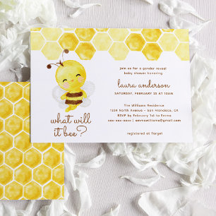 Invitación ¿Qué va a ser? Baby Shower de revelación de género