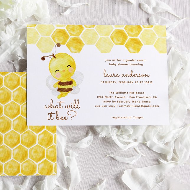 Invitación ¿Qué va a ser? Baby Shower de revelación de género (Subido por el creador)