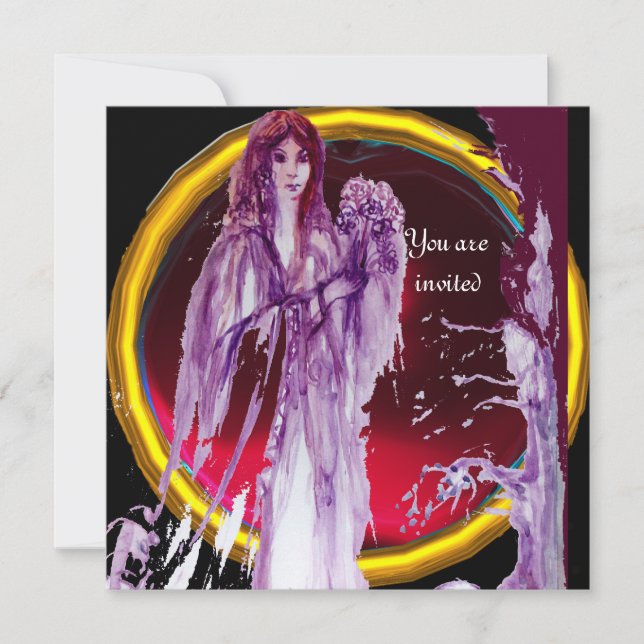 Invitación QUEEN GUINEVERE gem burgundy (Anverso)