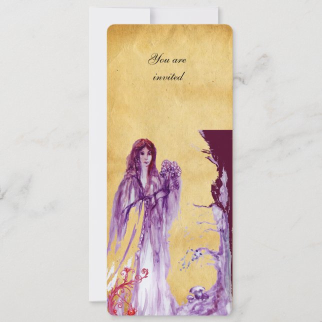 Invitación QUEEN GUINEVERE, Monograma de la Gema de pergamino (Anverso)