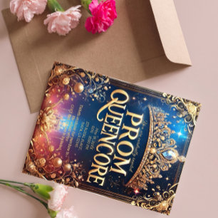 Invitación Queencore de Prom: impresionante tema r