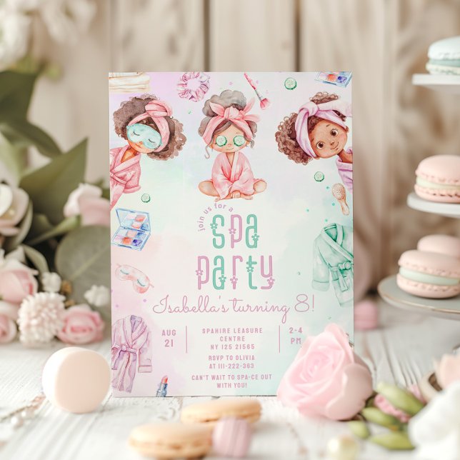 Invitación Queens Black chica Spa fiesta Cumpleaños (Subido por el creador)