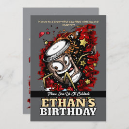 Invitación Quema de café - Cumpleaños audaz y juguetón