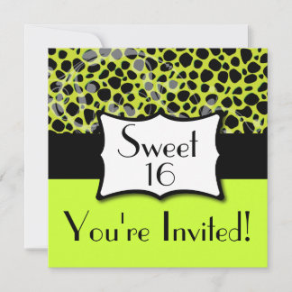 Invitación Quema verde limón dulce 16 cumpleaños