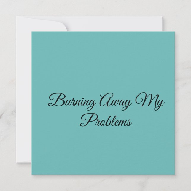 Invitación Quemando Mis Problemas (Anverso)