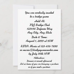Invitación Quería Un Buen Socio Puente Cuatro Trajes De Tarje