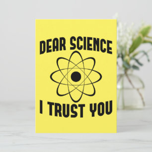 Invitación Querida ciencia, confío en ti - Gracioso profesor 