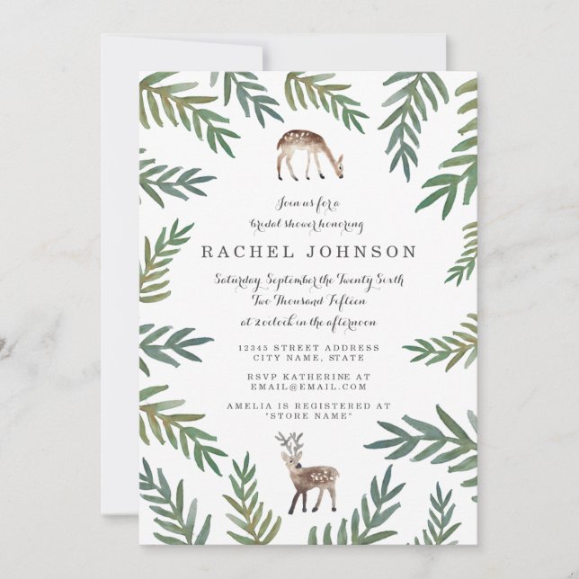 Invitación Querida Dearly Bridal Shower (Anverso)