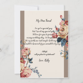 Invitación querida será mi dama de honor