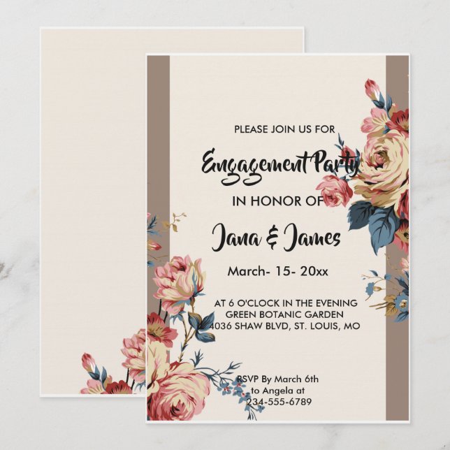 Invitación     querido compromiso (Anverso / Reverso)