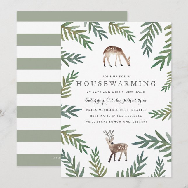 Invitación Querido Dearly Housecalentamiento (Anverso / Reverso)