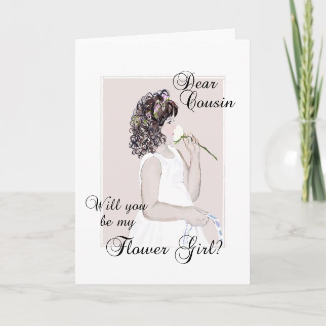 Invitación Querido primo... ¿Serás mi chica flor? (Anverso)