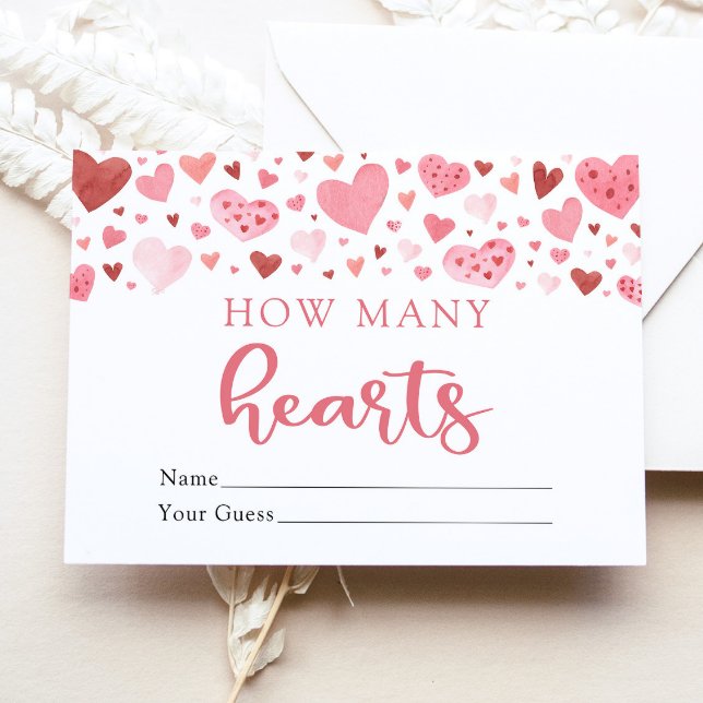 Invitación Querido rosa Valentine ¿Cuántos juegos de corazón? (Subido por el creador)