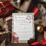 Invitación Querido Santa | Carta personalizada a los niños a<br><div class="desc">Haz que tu hijo escriba su carta a Santa Claus este año en estas hermosas plantillas de letras acuáticas. Ellos harán la experiencia divertida y ustedes tendrán un gran placer en los años venideros. Estas cartas a Santa le permiten a su hijo llenar los espacios en blanco. Ofrecen un poco...</div>