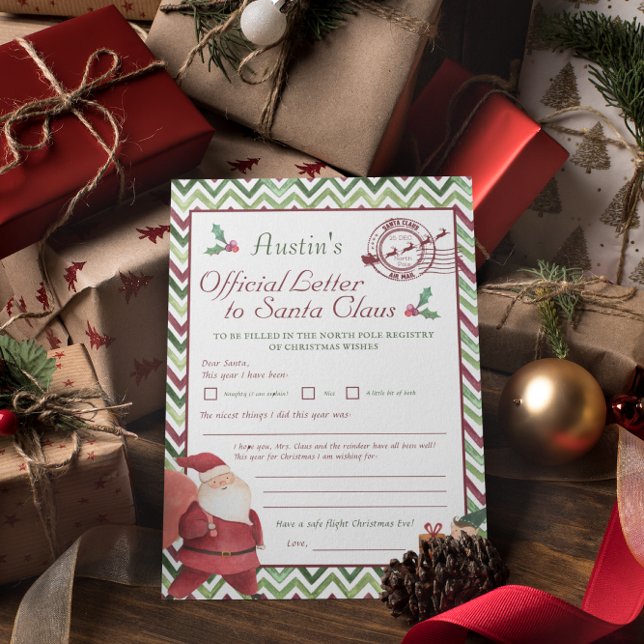 Invitación Querido Santa | Carta personalizada a los niños a  (Subido por el creador)