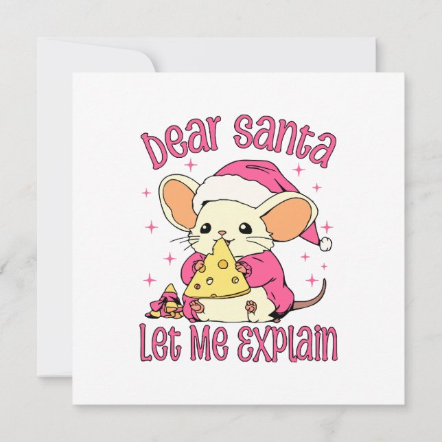 Invitación Querido Santa, Déjame Explicar (Reverso)