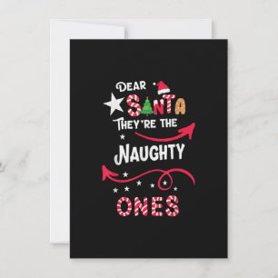 Invitación Querido Santa Ellos son los traviesos Familia Chr