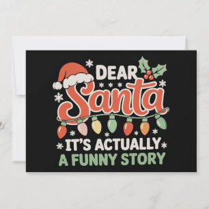 Invitación Querido Santa Es Actualmente Una Divertida Histori