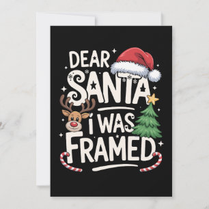 Invitación Querido Santa Me Han Tendido una Trampa Reno de Na