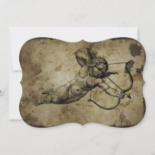Invitación Querubín Antiguo Cupido Amor