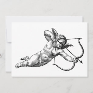 Invitación Querubín Antiguo Cupido Amor