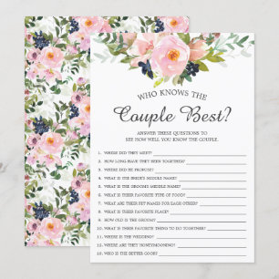 Invitación Quien conoce a la pareja mejor juego ducha novia