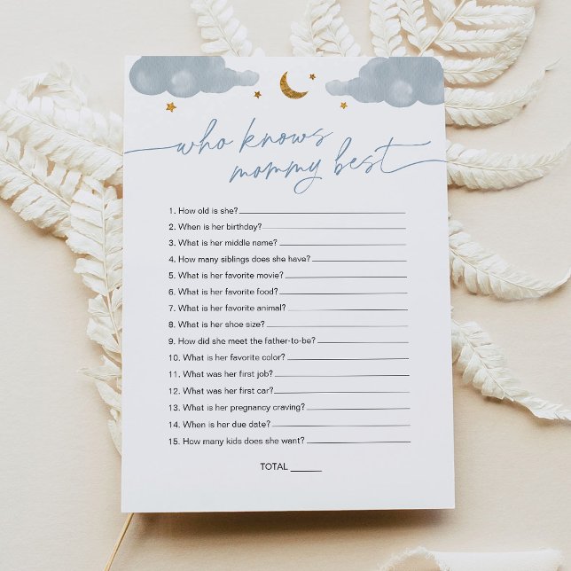 Invitación Quién conoce a mamá mejor estrella de Twinkle Baby (Subido por el creador)