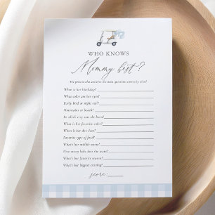 Invitación Quién conoce a mamá mejor juego de Baby Shower de