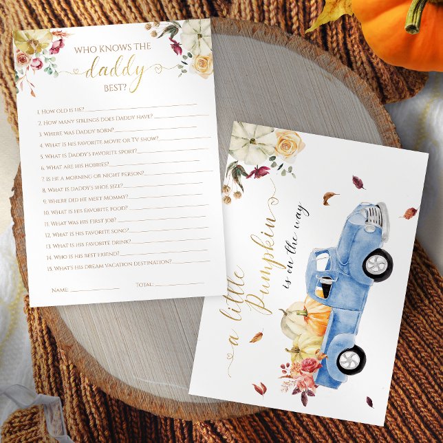 Invitación Quién conoce el juego de Baby Shower de papi mejor (Subido por el creador)