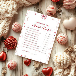 Invitación ¿Quién conoce mejor a la novia Juego de baby showe