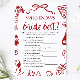 Invitación ¿Quien Conoce Mejor a la Novia? Juego para Despedi