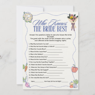 Invitación Quien Conoce Mejor a la Novia Juegos Divertidos pa