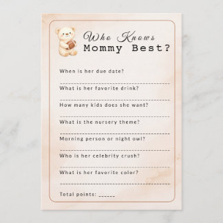 Invitación ¿Quién conoce mejor a mamá? Juego de fútbol Sporty