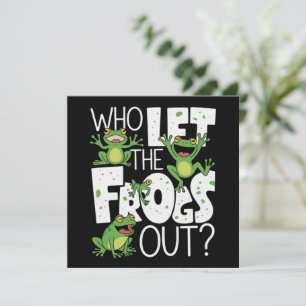 Invitación ¿Quién Dejó que las Ranas Salieran? Lindo Meme de 