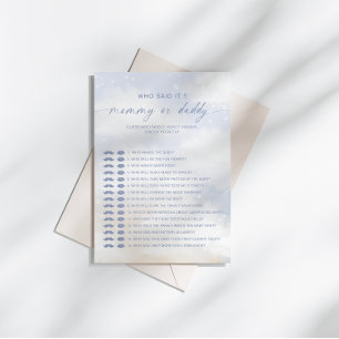 Invitación Quién dijo que el juego de Baby Shower Cloud 9