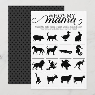 Invitación ¿Quién es mi actividad de juego de Baby Shower de 