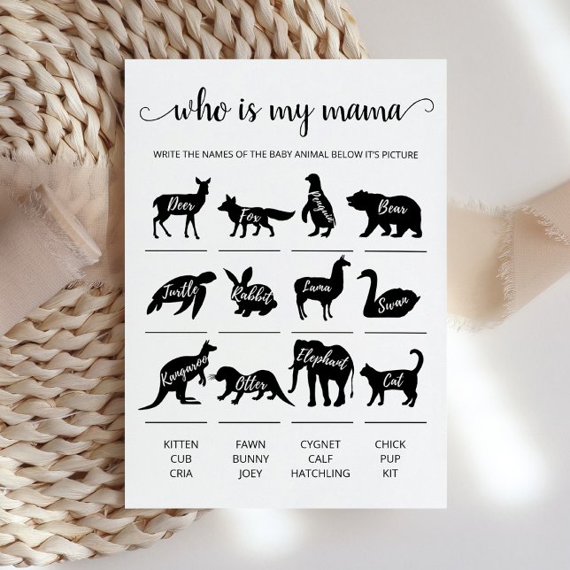 Invitación ¿Quién es mi madre Game Baby Shower fiesta Card? (Subido por el creador)