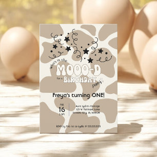 Invitación ¿Quién está de ANIMO- Vacuno Impreso Cumpleaños 1s