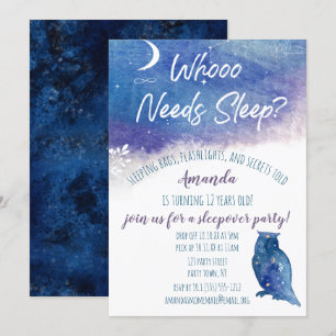 Invitación Quién necesita una sonda de lechuza nocturna para 