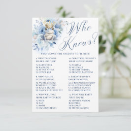 Invitación ¿Quién Sabe Una Ducha Azul De Principito Real?