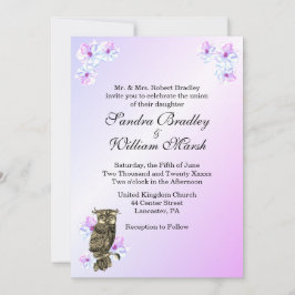Invitación Quien se casa con un Boda de Lechuza Morada