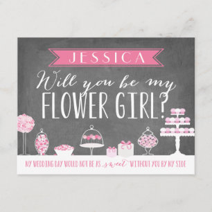Invitación ¿Quieres ser mi dama de flores Dama de honor