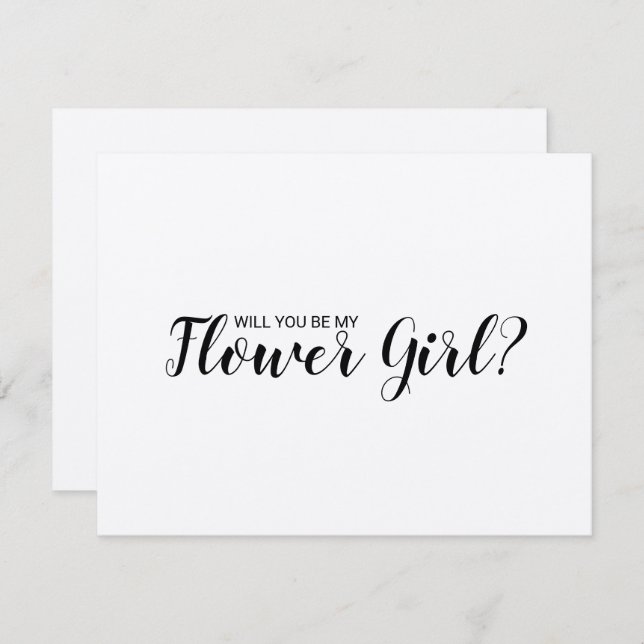 Invitación ¿Quieres Ser Mi Dama de Flores? Papel Kraft Rústic (Anverso / Reverso)