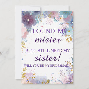 Invitación ¿Quieres ser mi dama de honor?