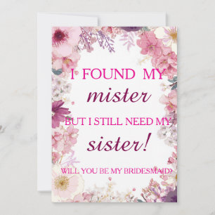 Invitación ¿Quieres ser mi dama de honor?