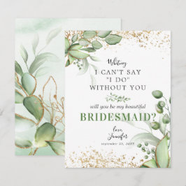 Invitación ¿Quieres ser mi dama de honor | Eucalipto